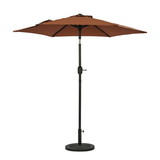 Island Umbrella NU6829 Bistro 7.5-ft Hexagon Market Umbrella - Polyester - Coffee