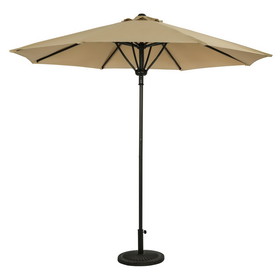 Island Umbrella NU6840 Cabo II 9-ft Spring-Up Octagonal Market Umbrella - Breez-Tex - Champagne