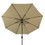 Island Umbrella NU6857 Calypso II Fiesta 11-ft Octagonal Market Umbrella with Solar LED Lights - Breez-Tex - Champagne and Taupe