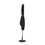 Island Umbrella NU6858 Bimini 6.5-ft x 10-ft Rectangular Market Umbrella - Polyester Canopy - Black