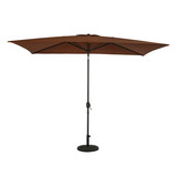 Island Umbrella NU6860 Bimini 6.5-ft x 10-ft Rectangular Market Umbrella - Polyester Canopy - Coffee