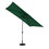 Island Umbrella NU6861 Bimini 6.5-ft x 10-ft Rectangular Market Umbrella - Polyester Canopy - Hunter Green