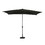 Island Umbrella NU6862 Nassau 6.5-ft x 10-ft Rectangular Market Umbrella with LED Lights - Breez-Tex Canopy - Black
