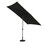 Island Umbrella NU6862 Nassau 6.5-ft x 10-ft Rectangular Market Umbrella with LED Lights - Breez-Tex Canopy - Black