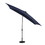Island Umbrella NU6865 Nassau 6.5-ft x 10-ft Rectangular Market Umbrella with LED Lights - Breez-Tex Canopy - Navy Blue