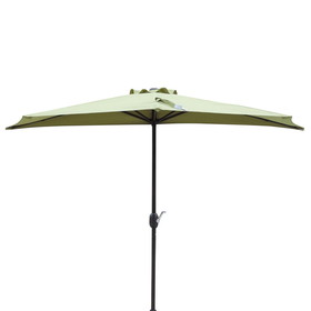 Island Umbrella NU6866 Lanai 9-ft Half Umbrella in Polyester - Black