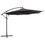 Island Umbrella NU6887 Captiva 10-ft Octagonal Cantilever Umbrella with Base - Breez-Tex Canopy - Black