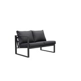 Island Retreat NU6895 Monaco Contemporary Outdoor Sectional With Cushions - Black-Slate Grey - Kit