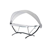 Island Retreat NU6911 Sea Breeze Luxury Steel Frame Lounger With Canopy - Champagne