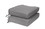 Island Retreat NU6938 All-Weather Outdoor Solid Color Seat Cushion - Slate Grey - Set of 2