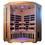 HeatWave SA2412DX Sante Fe 3-Person Hemlock Corner Infrared Sauna w/ 7 Carbon Heaters