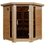 HeatWave SA2420DX Tucson 4-Person Hemlock Corner Infrared Sauna w/ 10 Carbon Heaters
