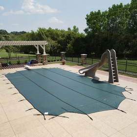 Arctic Armor WS742G Green 20-Year Super Mesh Safety Cover for 18-ft x 36-ft Rect Pool w/ Center End Step