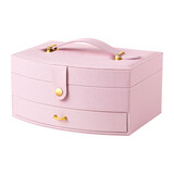 TOPTIE Double Layer Drawer Jewelry Storage Box for Kids Girls, Organizer for Accessories, with Compartments for Hair Clips Hair Bands