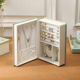 TOPTIE Jewelry Storage Book Case Jewelry Box Organizer 8.3 X 5.9 X 2.6 Inches