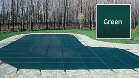 GLI Pool Products 20-2040RE-CES48-PRM-GRN 20'X40'Re 4'X8' Ctr Promesh Green Ig Safety Cover Gli