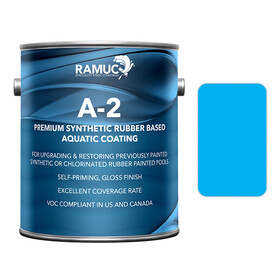Ramuc 2962232801 Type A-2 Rubber Paint Voc Compliant Fob Factory, 1 Gal, Dawn Blue