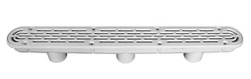 AquaStar Pool Products 32CDFL101 32In Channel Drain With 3 Port Sump/Flate Grate Anti-Entrapment Suction Outlet Cover (Vgb Series) White