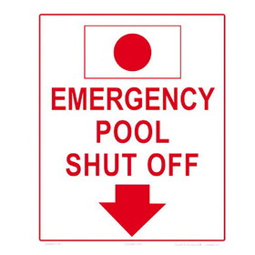 Poolweb 6504WS1012E Emergency Pool Shut Off Arrow 10X12