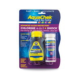 Hach 511249 Aquachek Chlorine 4 In 1 Plus Shockchek Plus Ph Alk Cya Test Strip Kit / 50 Chl Strips And 10 Shock Strips To Bottle