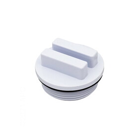 Custom Molded Products 1.5In White Raised Winter Plug Mpt With O-Ring