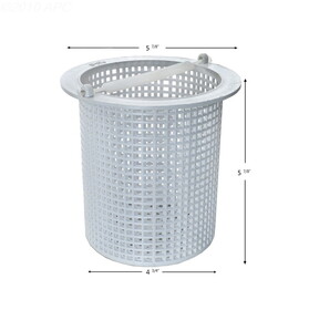 Aladdin Equipment Co. B-174 Pump Basket Marlow Noryl 40584 Powder Coated Btm: 4 3/4In Top: 5 7/8In Ht: 5 7/8In