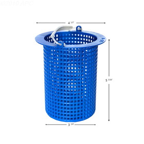 Aladdin Equipment Co. B-175 Pump Basket Jacuzzi / Marlow 16024002 380750 Powder Coated Btm: 3 3/8In Top: 4 1/2In Ht: 5 3/16In