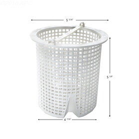 Aladdin Equipment Co. B-184 Skimmer Basket Jacuzzi Replaced 16094708 16096406 Plastic Btm: 4 7/16In Top: 5 3/16In Ht: 5 3/8In