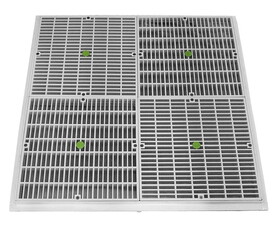 AquaStar Pool Products 24101 24" X 24" Frame With 4 12" X 12" Drain Covers, White