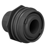 AquaStar Pool Products 302 Flush Mount Return/Water Barrier Fits 1In Or 1 1/2In Pipe With 1In Orifice Black