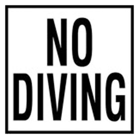 Inlays C611501 6In Smooth Ceram No Diving Tile 2In Letters Mg Ser Message Inlays