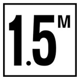 Inlays C612715 6In Smooth Ceram Tile 1.5M 4In Nos 1 1/2In Letrs Mdm Ser Depth Marker Inlays