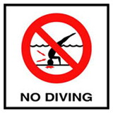 Inlays C621500 6In No Skid Ceram No Diving Symbol Tile 1In Letters Mg Ser Message Inlays