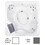 Sunrise Spas 780-TQ-2 & R9926884 Nags Head Silver White Marble Shell, Spa Gray Cabinet W/ Ozone / Exterior Safety And Corner Lighting / Spa Cover Tranquility, Price/each