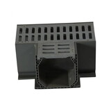 National Diversified Sales Inc 5370 Mini Channel Drain Tee W/ Grate Gray