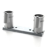 Perma-Cast PC-4008-AC 4In Anchor Socket Channel Set 8In Center Permacast Aluminum Hanover Socket