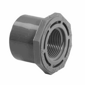 Lasco Fittings 838-168 1.25In X 1In Spigot X Fpt Reducer Bushing Schedule 80 Gray Flush