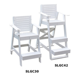 S.R.Smith SLGC-42 42In H Seat Sentry Lifeguard Stand Drilled For Anchors / White Adirondack Style Made From Recycled Materials Sr Smith