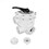 Hayward SP0715ALL Bw Mp Valve For Sand 2In Fpt 6 Pos Side Mount White W/ Two 2In Mpt Plugs Sp0715All Hayward, Price/each