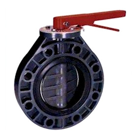 Thermoplastic Valves 0600ASPXOEEWML 6In Tvi Universal Style Butterfly Valve Pvc/Pp/Epdm With Handle