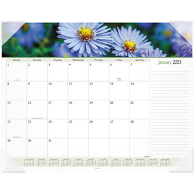 At-A-Glance Panoramic Floral Image Monthly Desk Pad