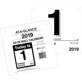 At-A-Glance "Today Is" Daily Wall Calendar Refill, AAGK4-50