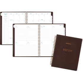 At-A-Glance Signature Collection Weekly/Monthly Planner, Brown, AAGYP90509