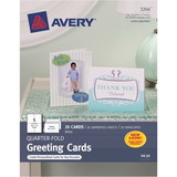 Avery Inkjet Greeting Card - White