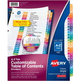 Avery Ready Index A-Z Table of Contents Dividers