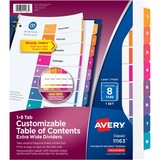 Avery® Ready Index Extra-Wide Binder Dividers - Customizable Table of Contents