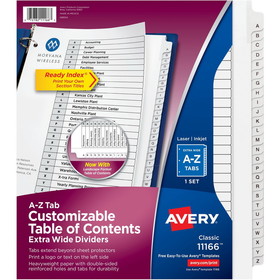Avery Extra Wide A-Z Tabs Ready Index Dividers
