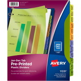 Avery Preprinted Monthly Tabs Plastic Dividers