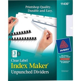 Avery Print & Apply Label Unpunched Dividers - Index Maker Easy Apply Label Strip