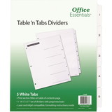 Avery B/W Print Table of Contents Tab Dividers, AVE11666